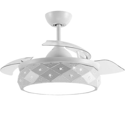 Çekici ECO Katlanabilir Blade Fan Beyaz 42inç Çatı Ventilatörü Işıklı