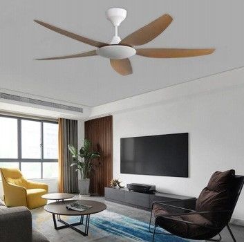 Demir bıçaklar Modern LED Tavan Ventilatörü 55 Inch Tavan Ventilatörü Işıkla
