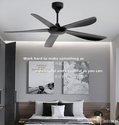 Demir bıçaklar Modern LED Tavan Ventilatörü 55 Inch Tavan Ventilatörü Işıkla