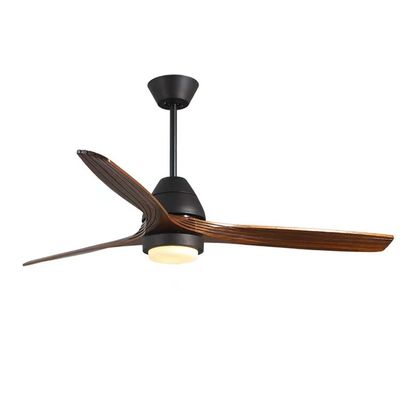 LED 20W Katı Ahşap Tavan Ventilatörü Ahşap Propeller Tavan Ventilatörü