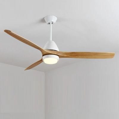 LED 20W Katı Ahşap Tavan Ventilatörü Ahşap Propeller Tavan Ventilatörü
