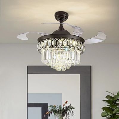 42 Inç Yüksek Kalite Kristal Akıllı Tavan Ventilatörü Oturma Odası için DC Motor