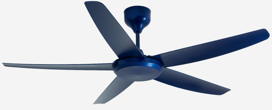 Modern Mavi 56 Inch DC Motor Tavan Fan Oturma odası için ışık olmadan uzaktan kumanda