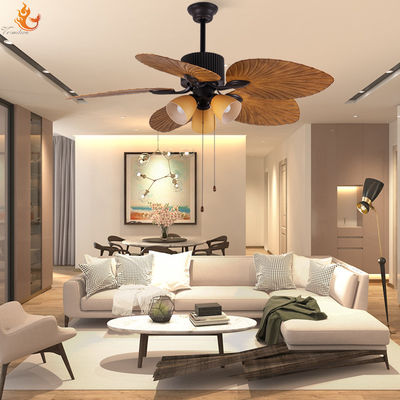 ABS Çiçek Tasarımı Tavan Ventilatörü 52 Inç Avrupa Tarzı Tavan Ventilatörleri