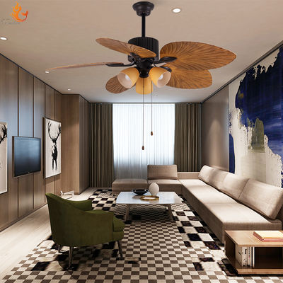 ABS Çiçek Tasarımı Tavan Ventilatörü 52 Inç Avrupa Tarzı Tavan Ventilatörleri