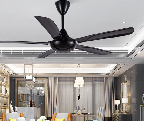 56 inç ABS Siyah Tavan Ventilatörü Uzaktan Kumandala Düşük Gürültü