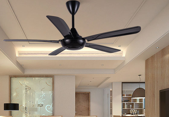 56 inç ABS Siyah Tavan Ventilatörü Uzaktan Kumandala Düşük Gürültü
