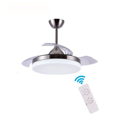 3 Renk Düzenlenebilir Çanakkale Tavan Ventilatörü Lamba 36 Inç Uzaktan Kumanda Görünmez Tavan Ventilatörü Işıkla