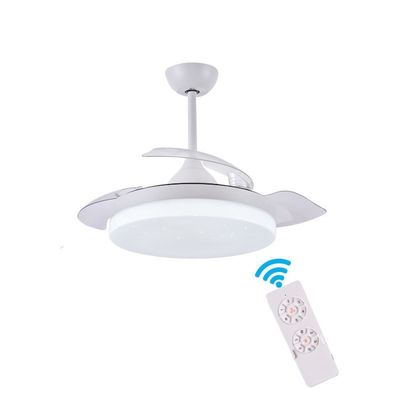 3 Renk Düzenlenebilir Çanakkale Tavan Ventilatörü Lamba 36 Inç Uzaktan Kumanda Görünmez Tavan Ventilatörü Işıkla