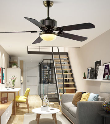 Parlaklıklı 52 inç kontrplak tavan fanı LED ışıkları olan çağdaş tavan fanları