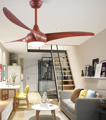 Renk değiştirici modern LED tavan vantilatörü 52 Inch Flush Mount Tavan Ventilatörü
