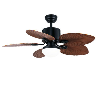 ABS Blades Modern Tavan Ventilatörleri Işık 52 Inç Siyah Ve Kahverengi