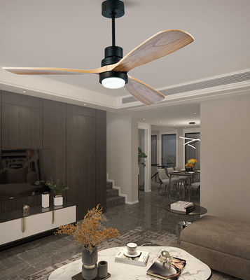 Yatak Odası Mükemmel Ahşap Tavan Ventilatörü Işık 52in Modern Ahşap Tavan Ventilatörü