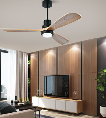 Yatak Odası Mükemmel Ahşap Tavan Ventilatörü Işık 52in Modern Ahşap Tavan Ventilatörü