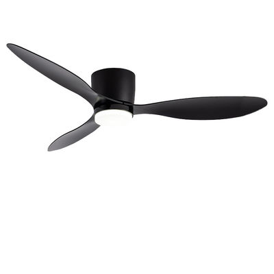 Siyah 52 inç Hugger Tavan Ventilatörü ABS Üç Blade Tavan Ventilatörü