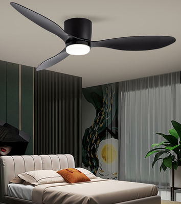 Siyah 52 inç Hugger Tavan Ventilatörü ABS Üç Blade Tavan Ventilatörü