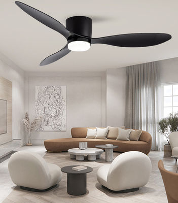 Siyah 52 inç Hugger Tavan Ventilatörü ABS Üç Blade Tavan Ventilatörü