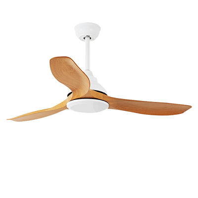 52in Salon Ventilatörleri Modern LED Tavan Ventilatörü ABS Blades Kahverengi
