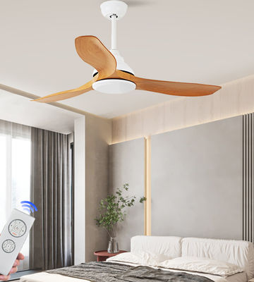 52in Salon Ventilatörleri Modern LED Tavan Ventilatörü ABS Blades Kahverengi