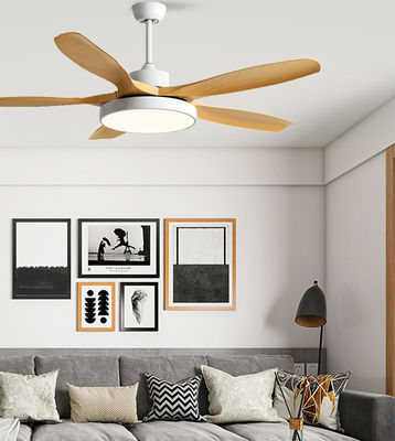Kahverengi 5 ABS Blades DC Tavan Ventilatörü Modern Tavan Ventilatörleri Işıkları ve Uzaktan Yönetimiyle