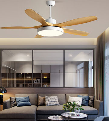 Kahverengi 5 ABS Blades DC Tavan Ventilatörü Modern Tavan Ventilatörleri Işıkları ve Uzaktan Yönetimiyle