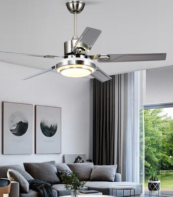 Gümüş 52in DC Motor Tavan Fanları Işıklarla / 5 ABS Blades