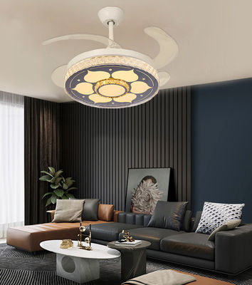 Sessiz DC Katlanabilir Tavan Ventilatörü Işıklı 42 Inch Ventilatörü Katlanabilir Kılıçlarla