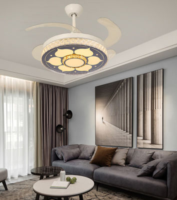 Sessiz DC Katlanabilir Tavan Ventilatörü Işıklı 42 Inch Ventilatörü Katlanabilir Kılıçlarla