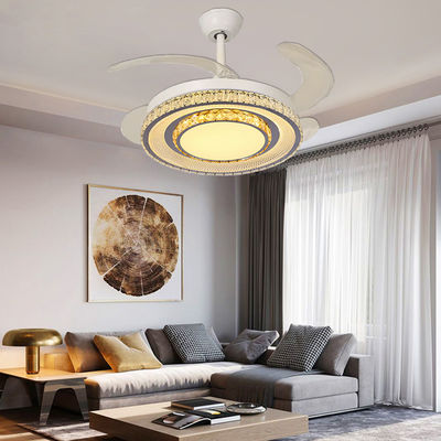 Akıllı Kontrol Katlanabilir Blade Fan Işıkları ve Çekilebilir Blades ile Tavan Fanları