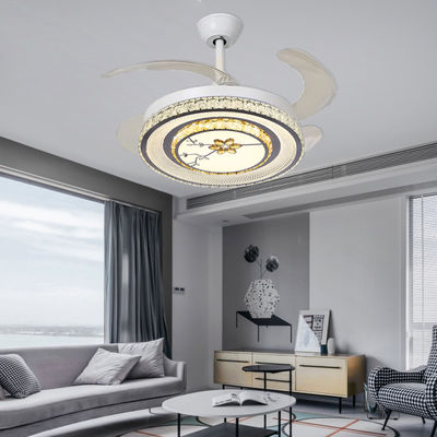 Yatak odaları Led Işıklı Katlanabilir Akıllı Tavan Ventilatörü