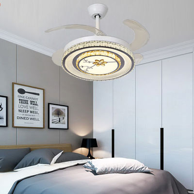 Yatak odaları Led Işıklı Katlanabilir Akıllı Tavan Ventilatörü