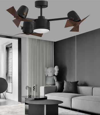 Siyah Üç Başlı Katlanabilir Tavan Ventilatörü