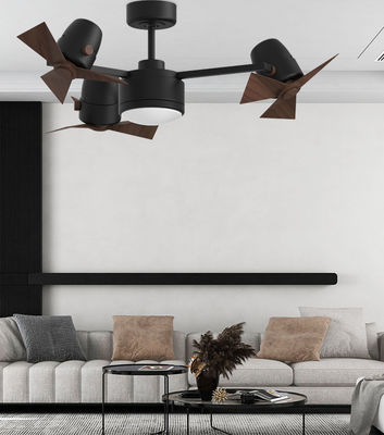 Siyah Üç Başlı Katlanabilir Tavan Ventilatörü